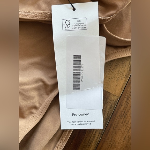 Wardrobe.NYC swimsuit stripe khaki and black medium - Picture 7 of 10